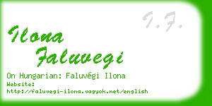ilona faluvegi business card